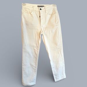 Joe's Jeans OG High Rise Straight Ankle White Button Fly Size 25 Like New